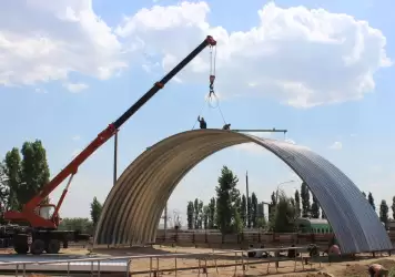 Монтаж ангара
